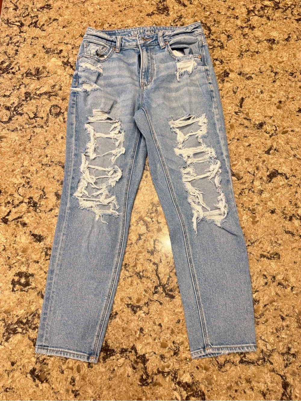 American Eagle Outfitters Light Blue Straight Leg Jeans